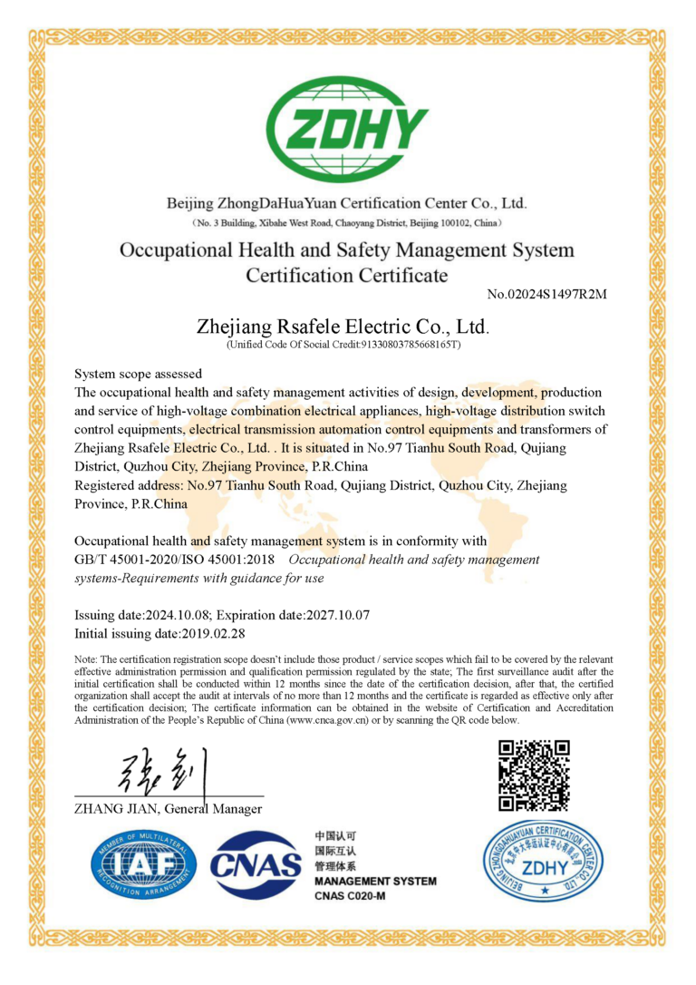 ISO 45001 Occupational Health & Safety