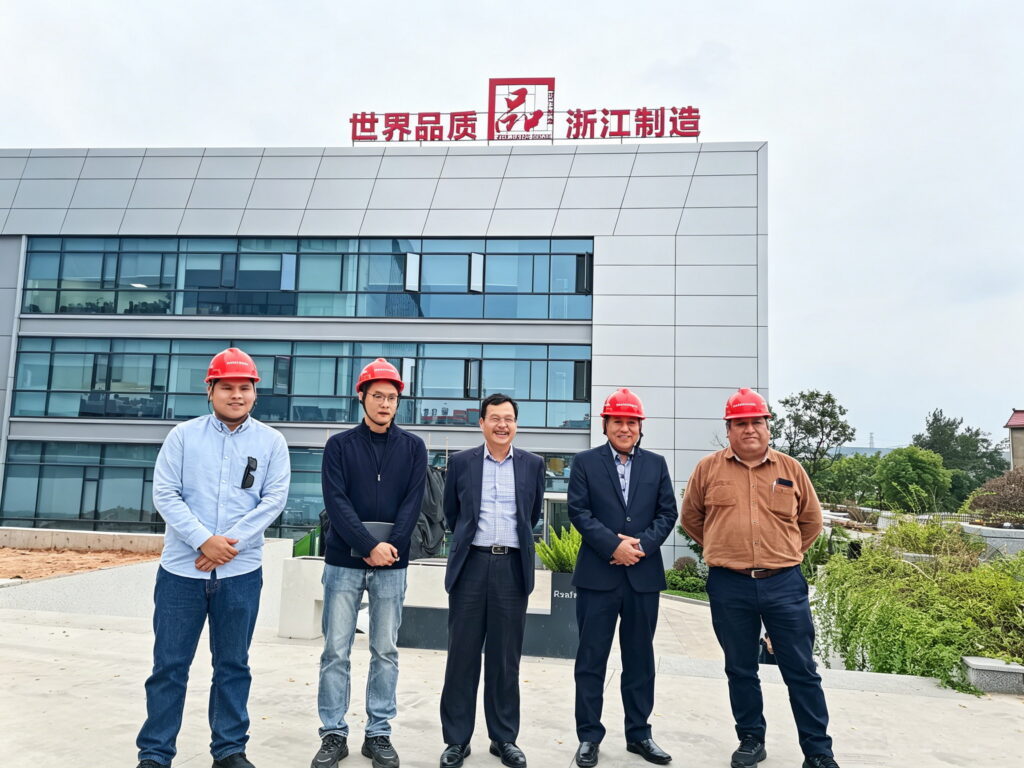 Peruvian distributor IMG Equipamientos visiting Zhejiang Rsafele Electric